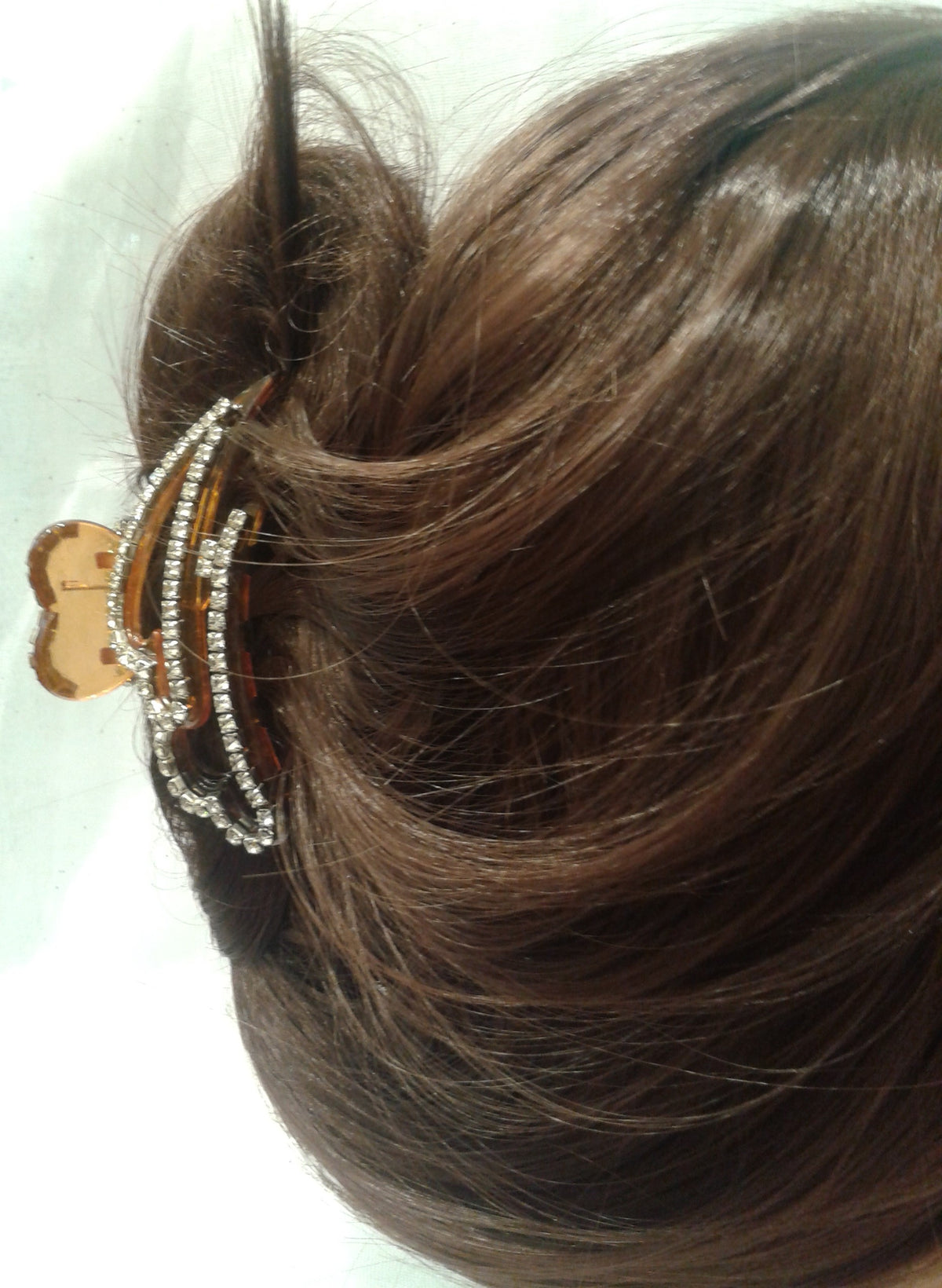 Pinzone Doppio Cuore con Strass