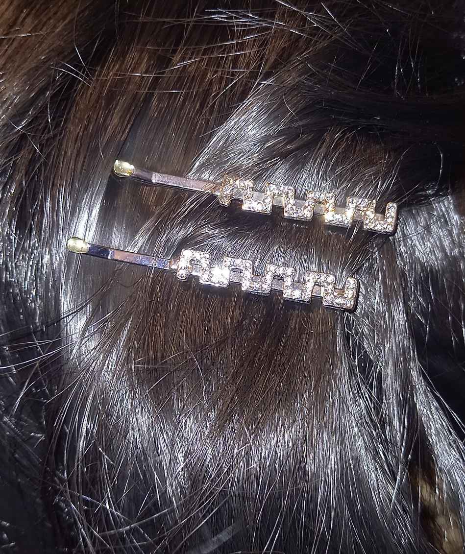 Set Mollette Capelli con Cristalli Argento