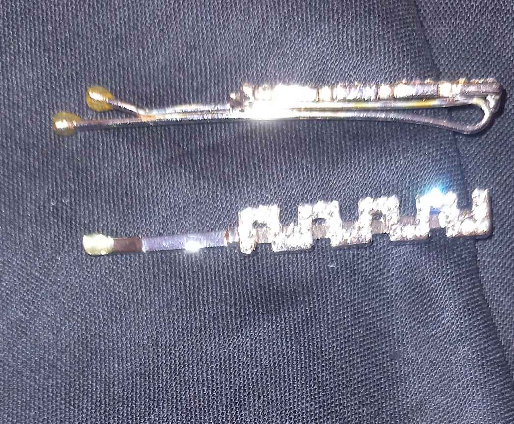 Set Mollette Capelli con Cristalli Argento