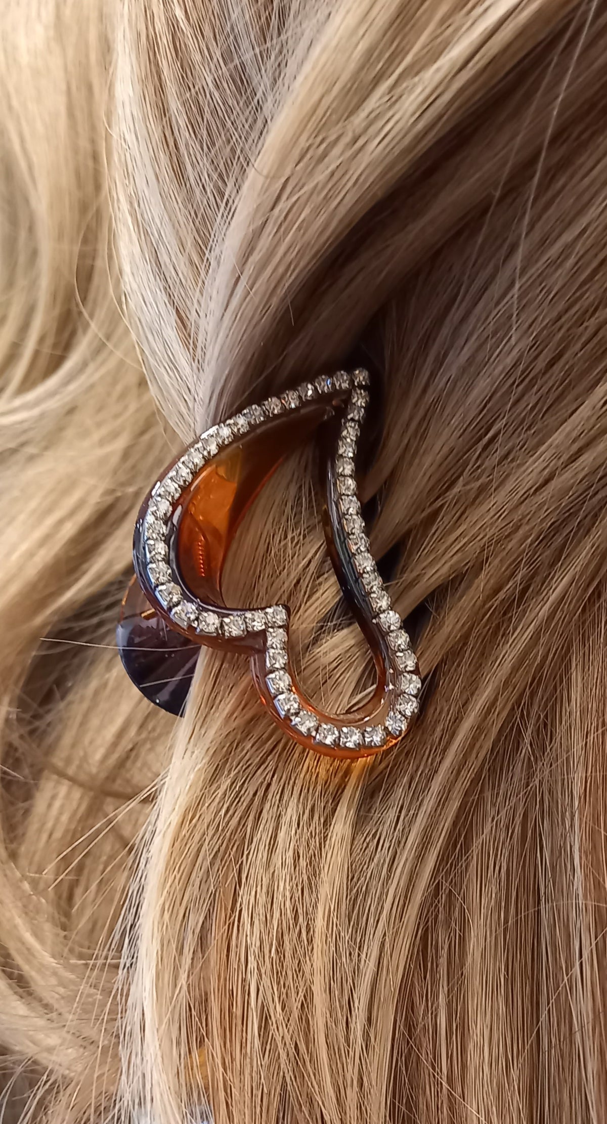 Pinzone Medio Cuore con Strass