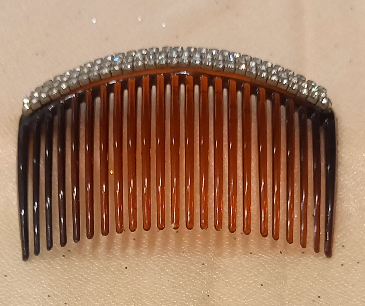 Pettinino Medio con 3 File di Strass