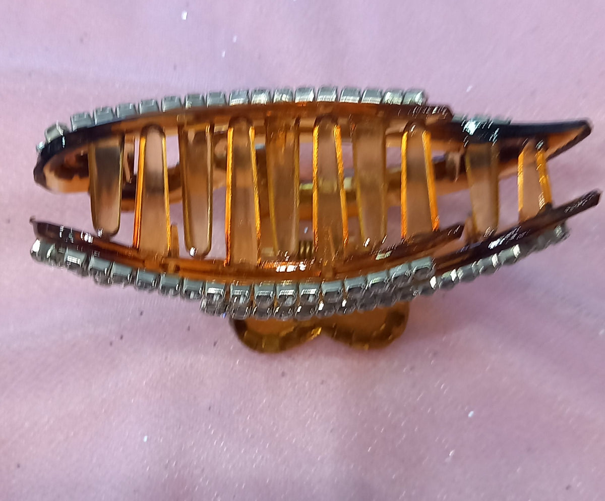 Pinzone Doppio Cuore con Strass