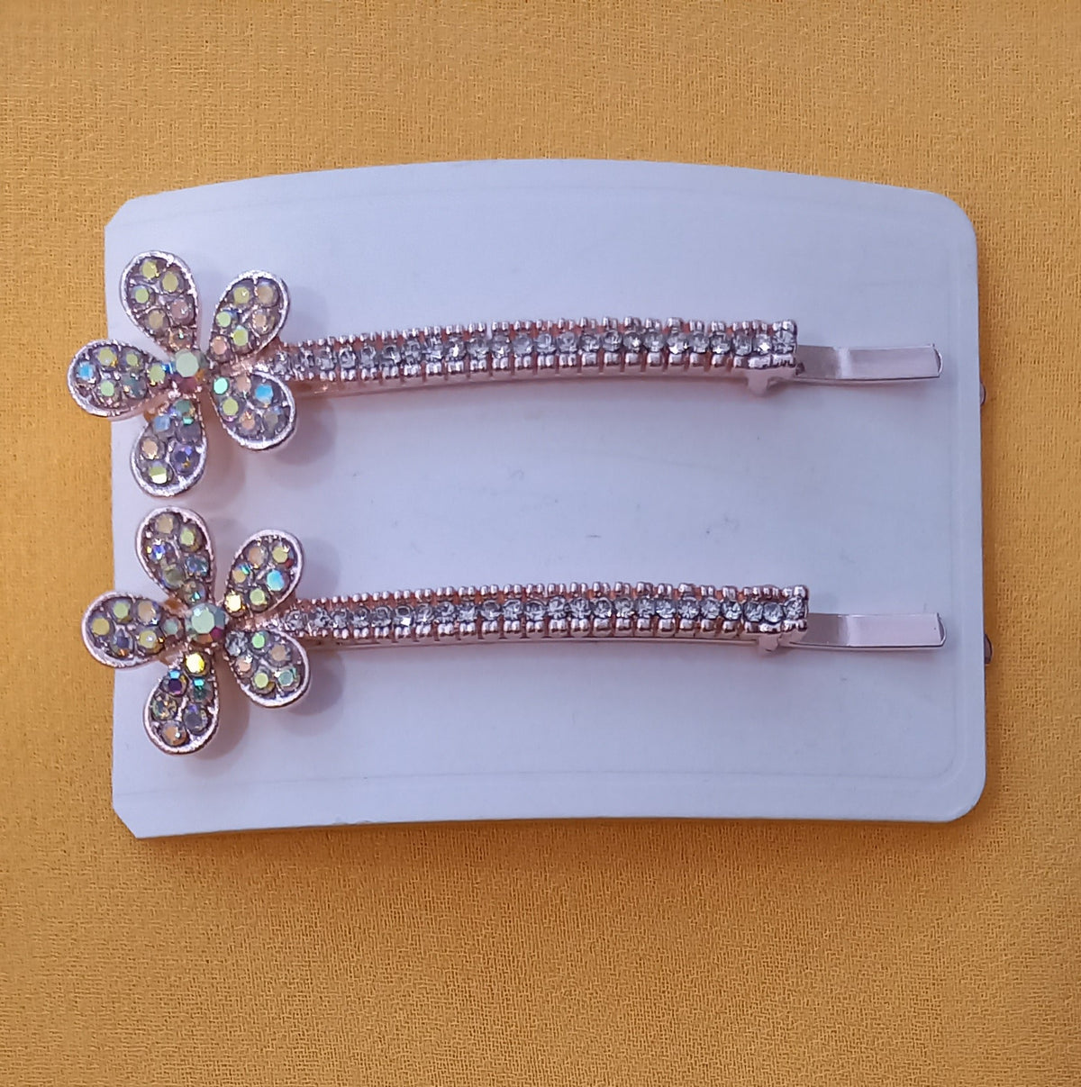 Coppia di Mollette Fiore con Strass