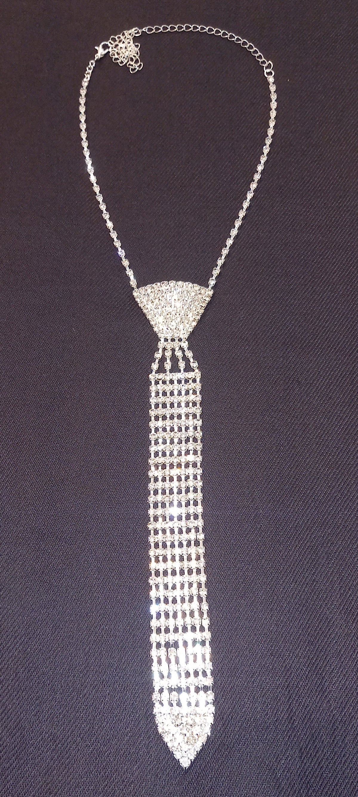 Collana Cravatta Strass