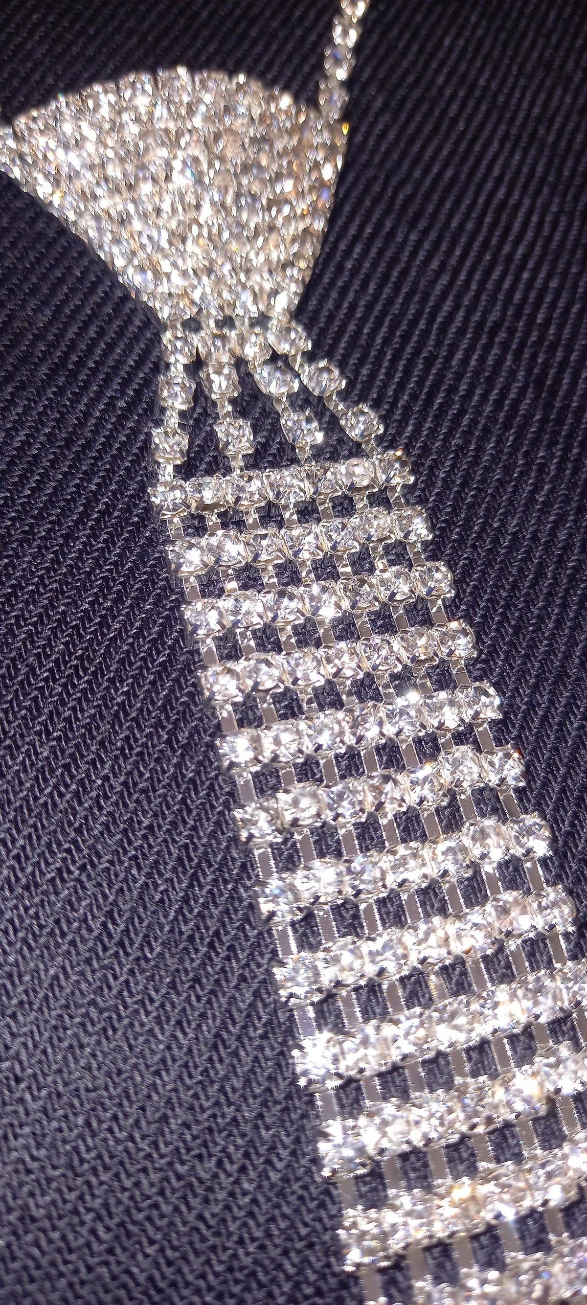 Collana Cravatta Strass